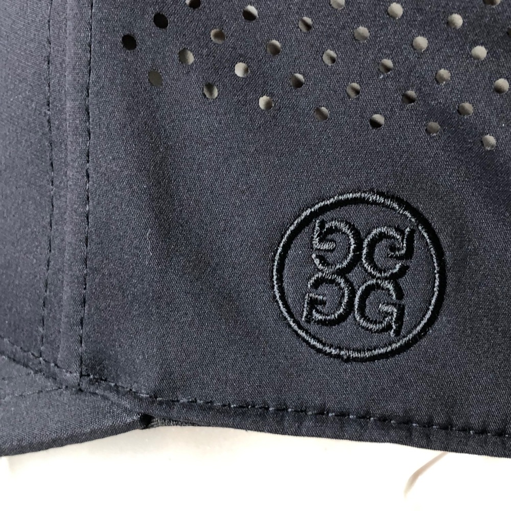 G/FORE Golf Hat Onyx Black Perforated Flexfit 110 Quick Turn GMH000100 IEM Logo - Picture 3 of 12